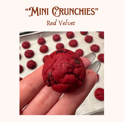 “Mini Crunchies” Red Velvet Cookies