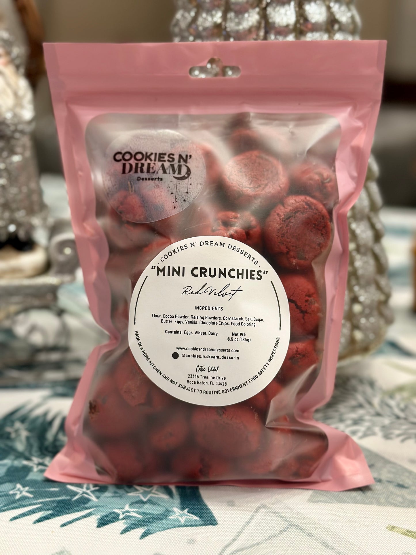 “Mini Crunchies” Red Velvet Cookies