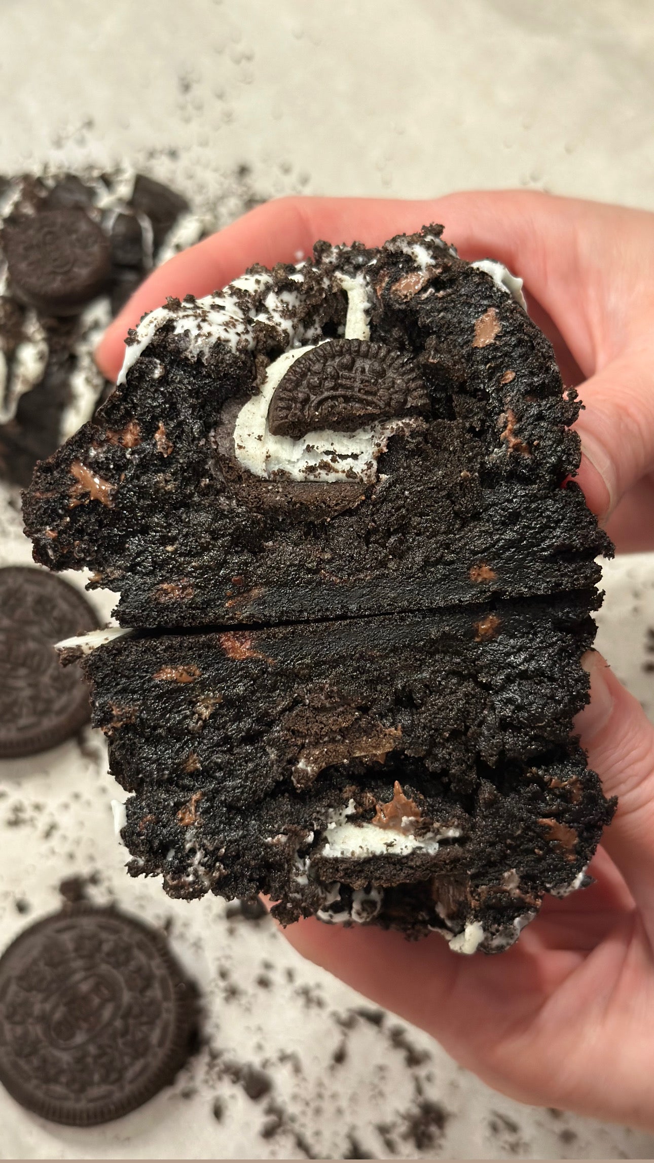 “OREO Fudgin’ Me?” Triple Chocolate Fudge Oreo NYC Cookie